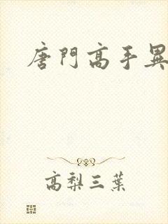 唐门高手异界游