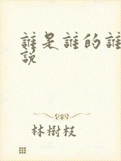 谁是谁的谁 小说