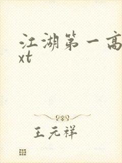 江湖第一高手txt