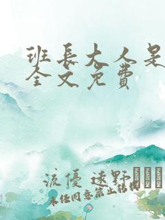 班长大人是S货全文免费