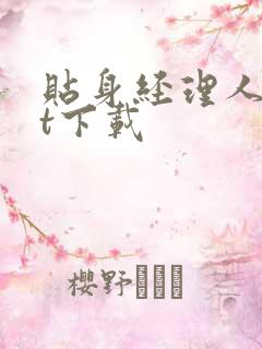 贴身经理人txt下载