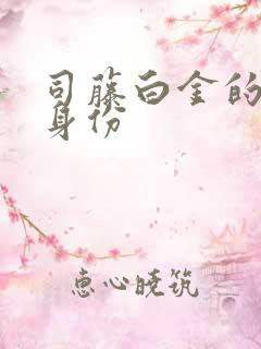 司藤白金的真实身份