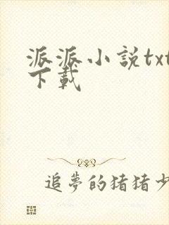 派派小说txt下载