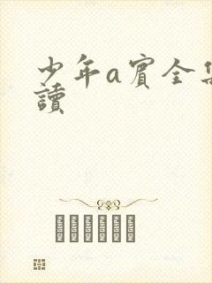 少年a宾全集阅读
