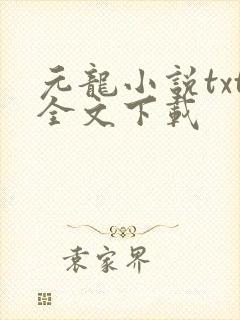 元龙小说txt全文下载