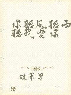 你听风听雨却不听我爱你