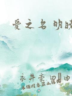爱之名 明晓溪