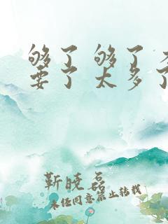 够了 够了 不要了 太多了