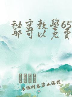 秘密教学65在哪可以免费阅读
