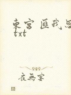 东宫 匪我思存 txt