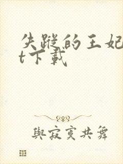 失踪的王妃txt下载