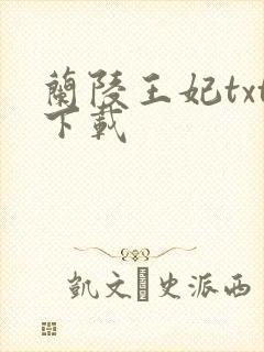 兰陵王妃txt下载