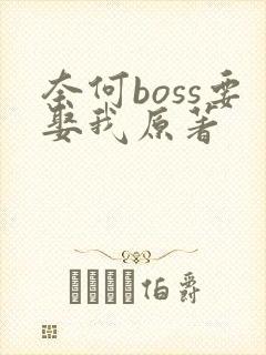 奈何boss要娶我原著