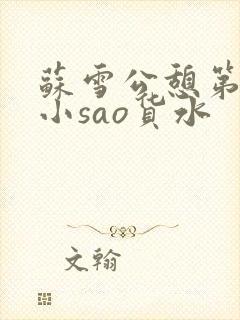 苏雪公憩第一章小sao货水