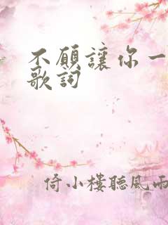 不愿让你一个人歌词