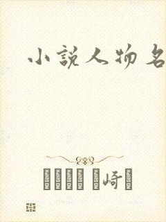 小说人物名