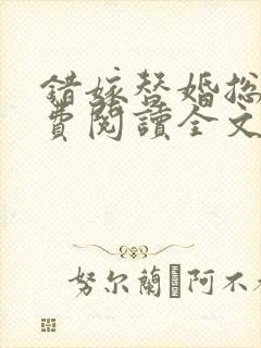 错嫁替婚总裁免费阅读全文