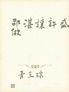 邵湛让许盛自己做