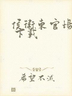 侯卫东官场笔记 下载