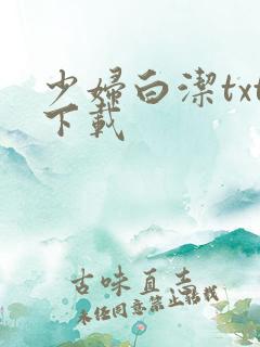 少妇白洁txt下载