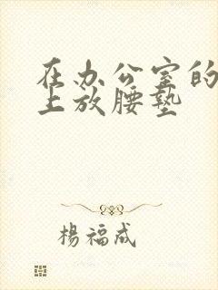 在办公室的椅子上放腰垫