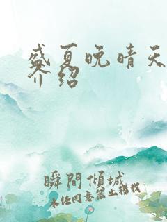 盛夏晚晴天剧情介绍