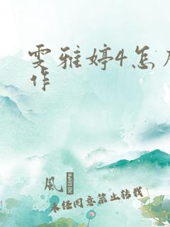 雯雅婷4怎么操作