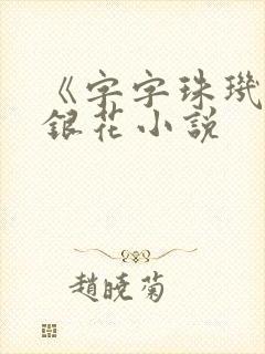 《字字珠玑》金银花小说