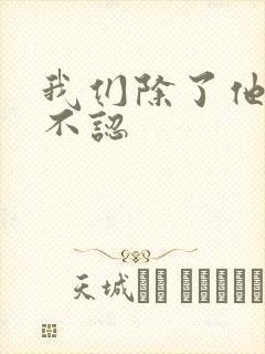 我们除了他谁都不认