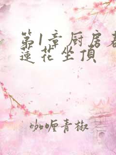 第1章厨房春潮莲花坐顶