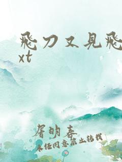 飞刀又见飞刀txt