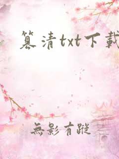 篡清txt下载