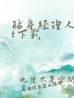 贴身经理人txt下载