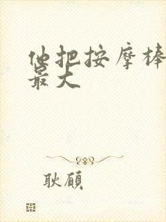 他把按摩棒开到最大