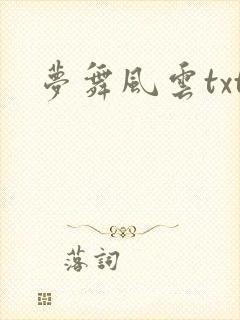 梦舞风云txt