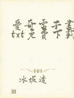 爱奇电子书下载txt免费下载