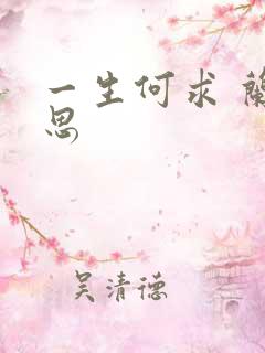 一生何求 兰思思
