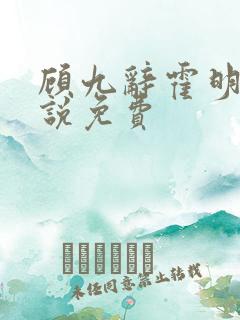 顾九辞霍明澈小说免费