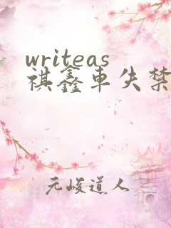 writeas祺鑫车失禁