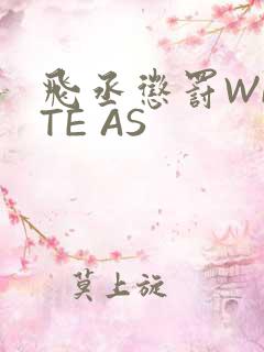 飞丞惩罚WRITE AS