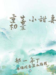 重生小甜妻 慕初晨