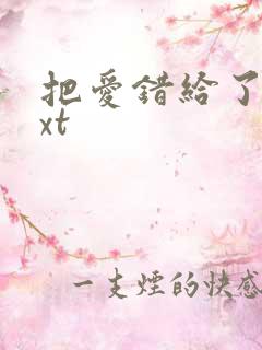 把爱错给了你txt