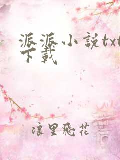 派派小说txt下载