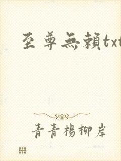 至尊无赖txt