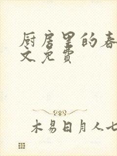 厨房里的春天全文免费