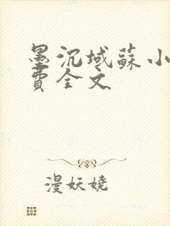 墨沉域苏小柠免费全文