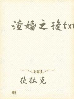 渣婚之后txt