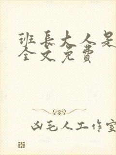 班长大人是S货全文免费