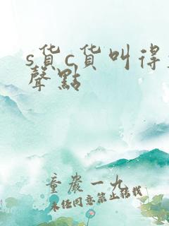 s货c货叫得大声点