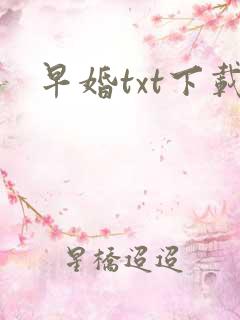 早婚txt下载